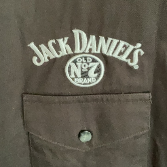 Wrangler Black Casual Button Down Shirt jack Daniel’s western - Picture 2 of 6